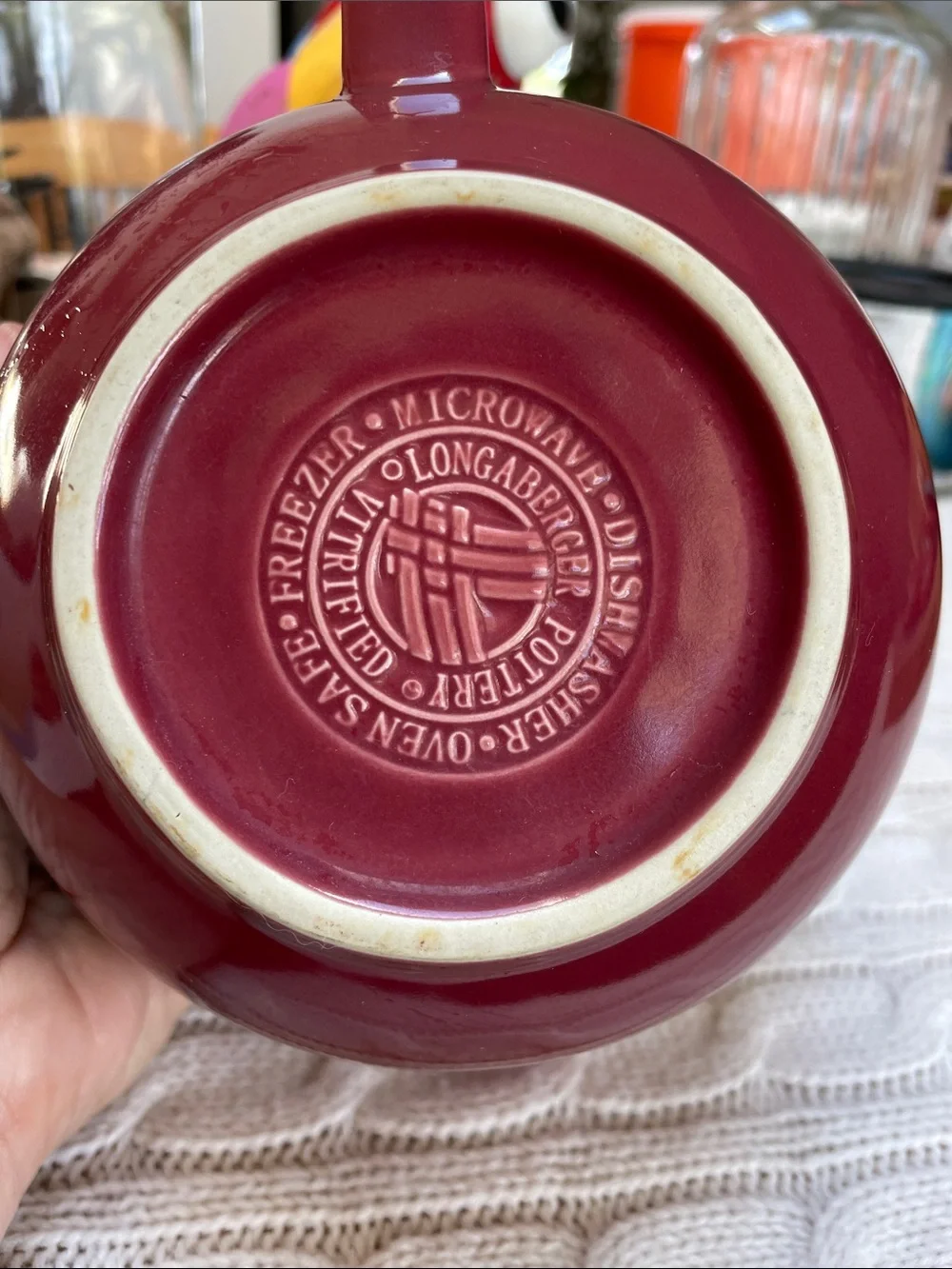 Longaberger Woven Traditions mixing/prep bowl Paprika color 25 oz/3 cups wet/dry